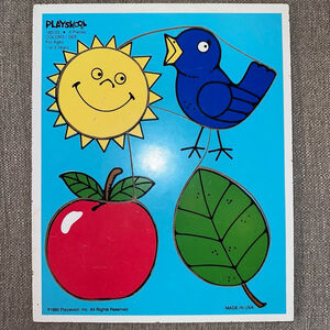 Vintage 1985 Playskool Colors I See 4 Piece Puzzle #180-03 Ages 1-3 Years USA